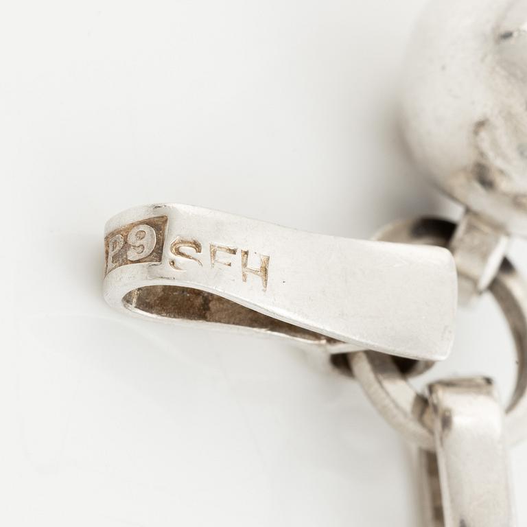 Sven-Erik Högberg, bracelet with charm, silver, Gothenburg 1965.