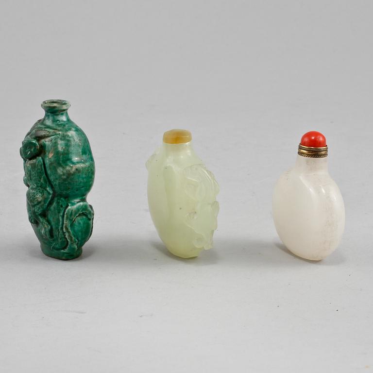 SNUSDOSOR, 3 st, Kina, 1900-tal.