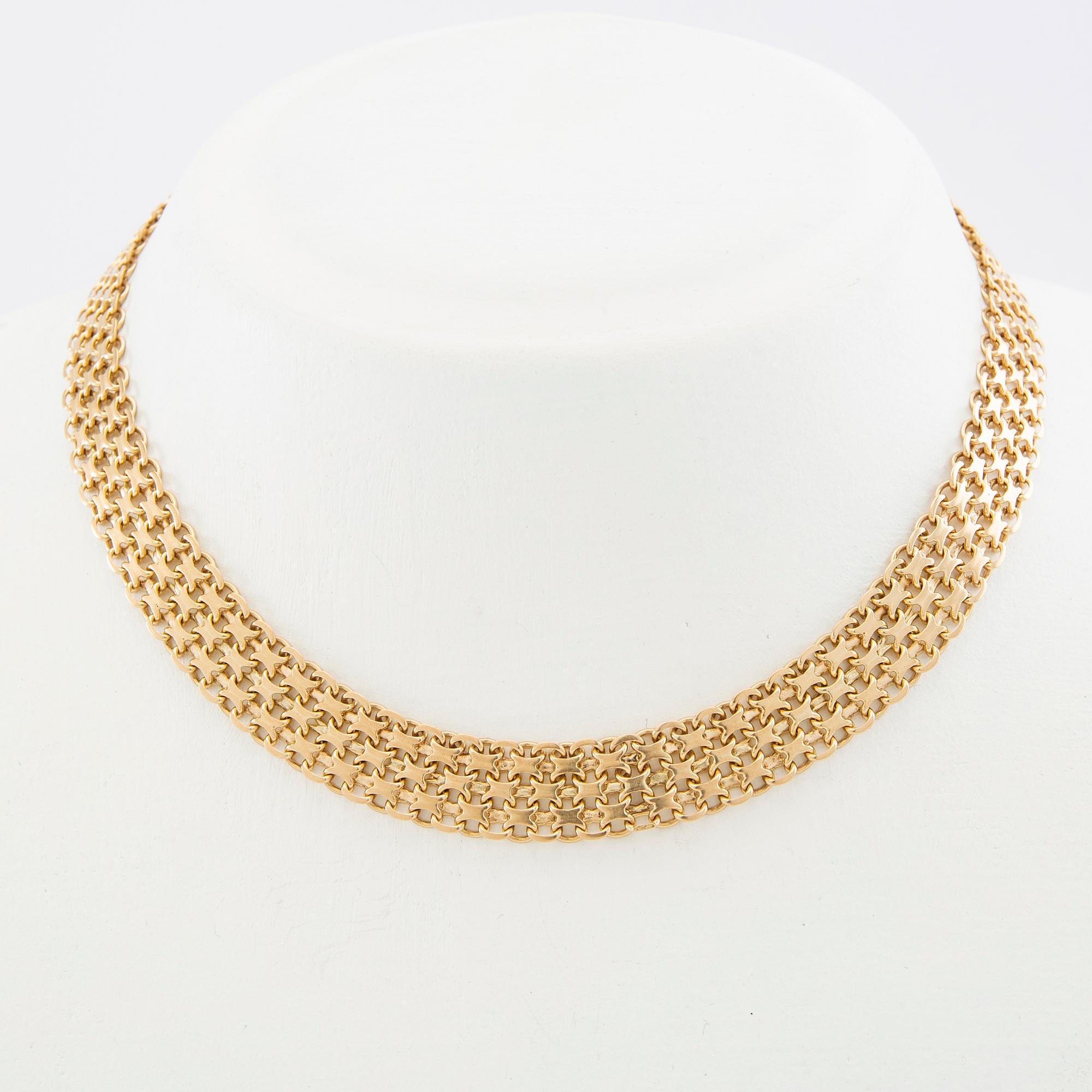 Necklace X-link 18K gold.
