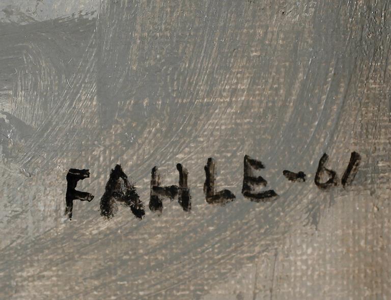 GUSTAF ADOLF FAHLE, olja på duk, signerad och daterad -61.