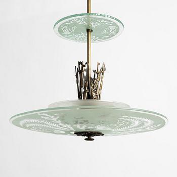 Ceiling lamp, signed and dated 2010.