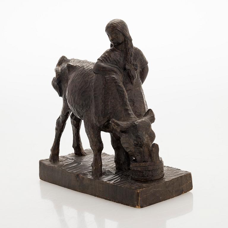 Elias Ilkka, Tyttö ja lehmä.