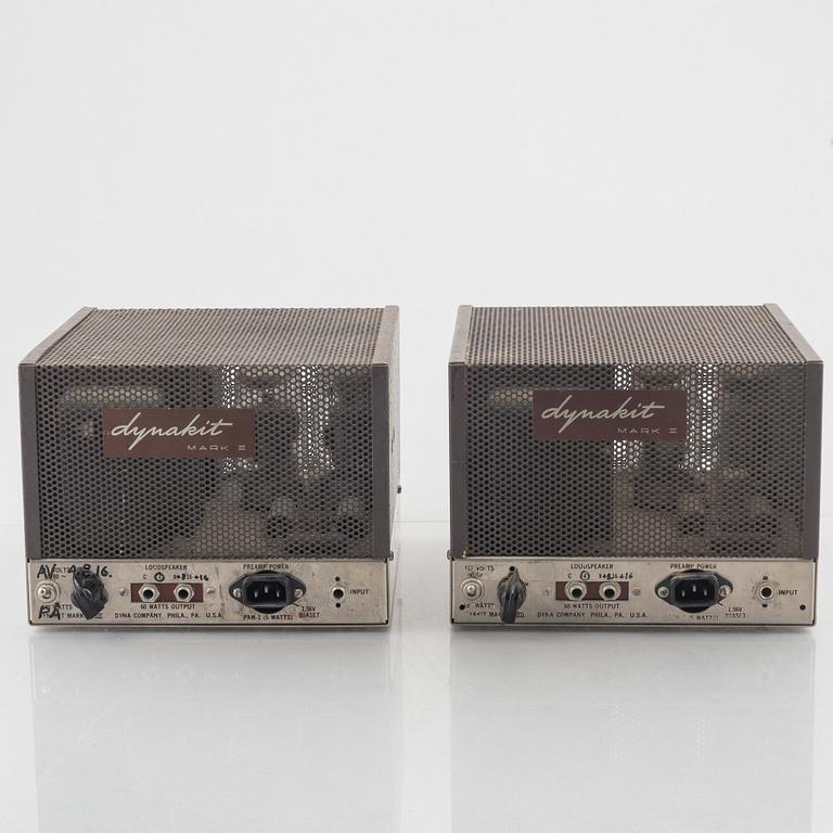 Dynaco, "Dynakit Mark 3", tube amplifier, a pair, USA, 1960s/70s.