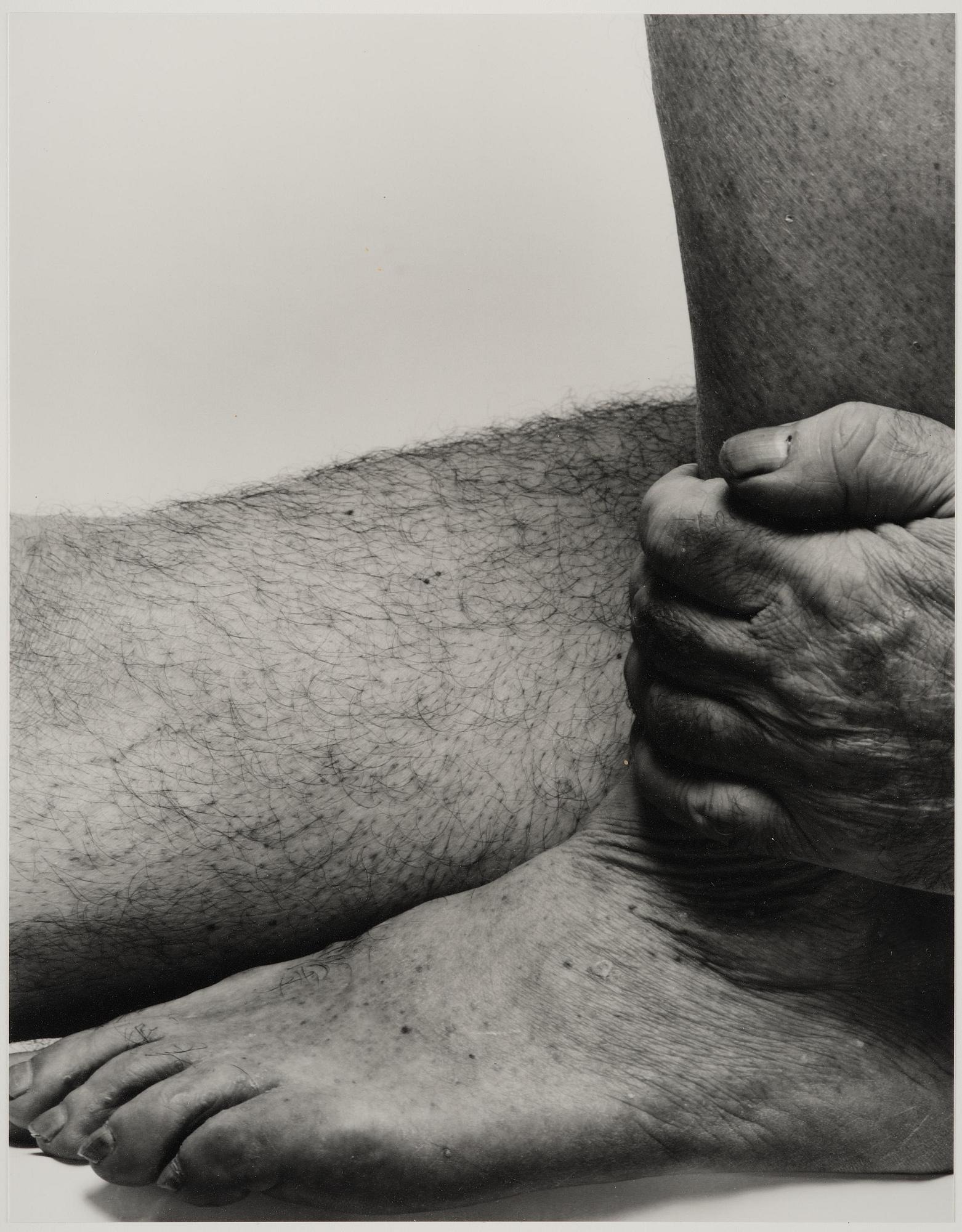 John Coplans, "Lying Figure, four panels", 1990.