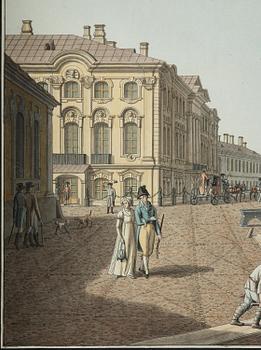 Benjamin Patersen (Paterson), ”Le nouveau Pont de fer dans la perspective de Newsky à St Petersbourg”.