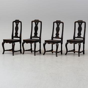 4 chairs, circa 1900.