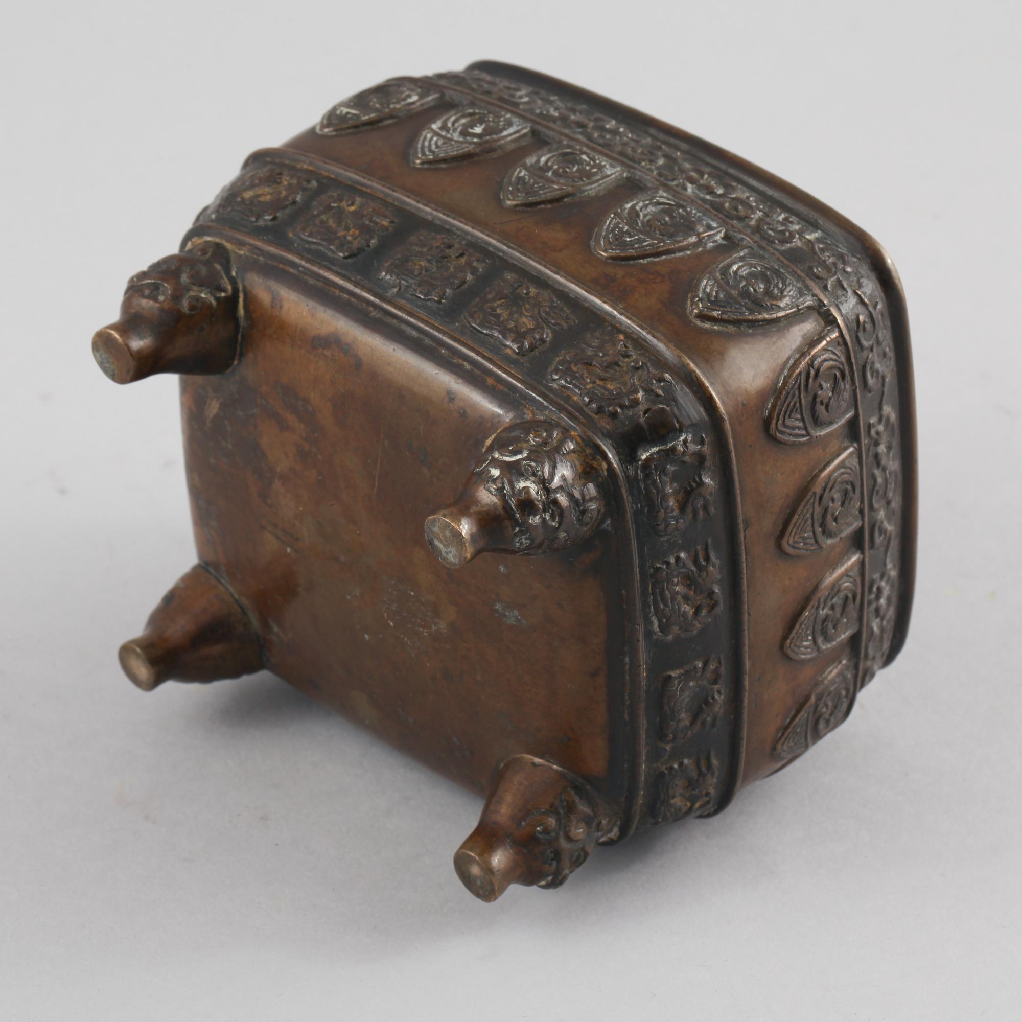 RÖKELSEKAR, brons, Kina, 1900-tal.