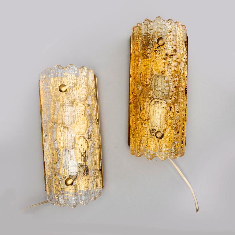 Carl Fagerlund, , vägglampor 2 st Orrefors 1900-talets andra hälft.