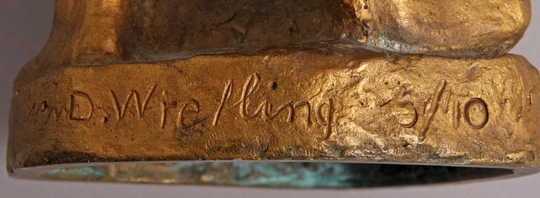 DAVID WRETLING, skulptur, brons, sign o numr 5/10.