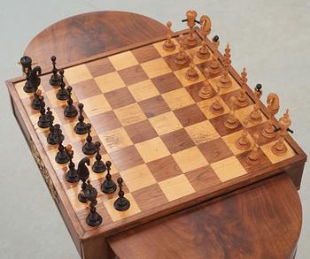 A Swedish Empire mahogny chess table by J Öman, master 1815.