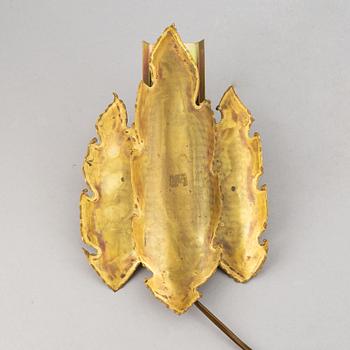 A set of two brass wall lights, design Sven Aage Holm Sörensen.