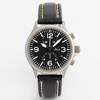 Sinn, Duochronograph, wristwatch, chronograph, 40 mm.