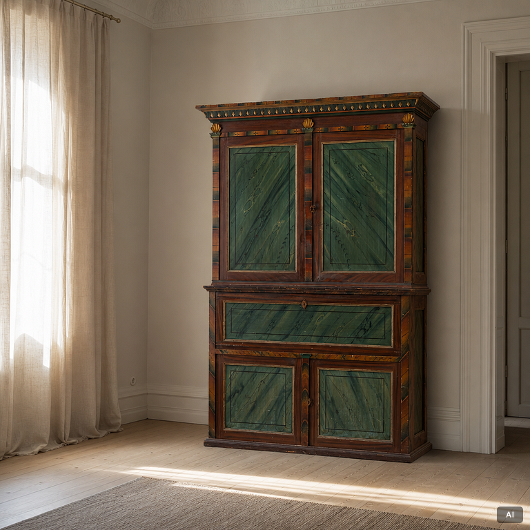 A writing cabinet, Värmland, 19th century.