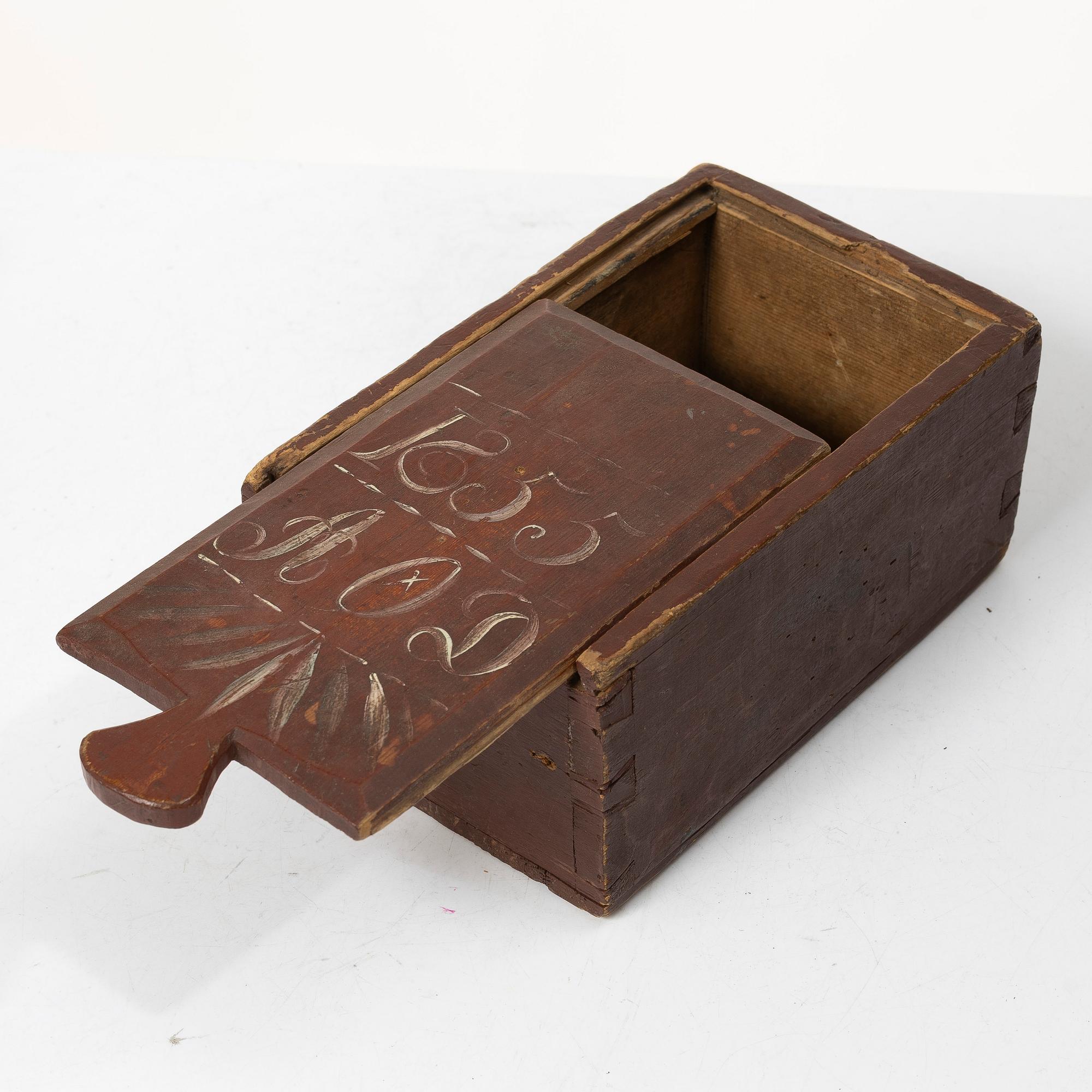 Four boxes, 18th-19th century.