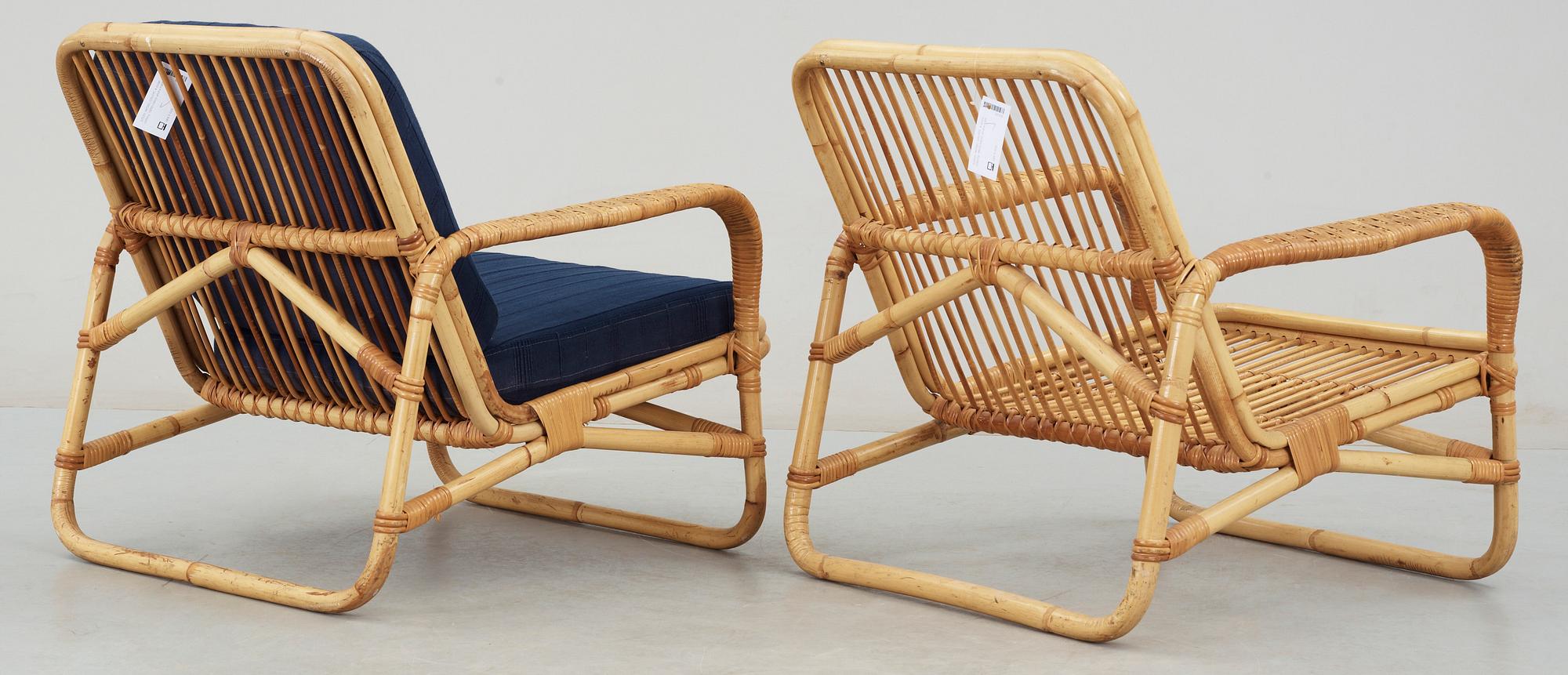 MÖBELGRUPP, 4 delar, rotting, 1900-talets andra hälft.