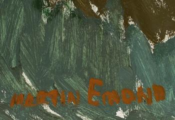 MARTIN EMOND, olja på pannå, signerad.