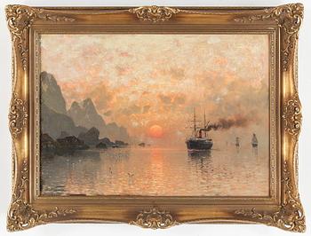 813. Adelsteen Normann, Ships in the sunset.