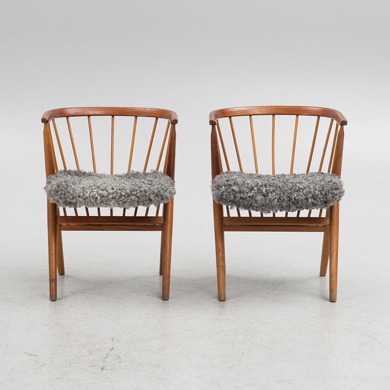 Helge Sibast, stolar, ett par, "No 8", Sibast Furniture, Danmark 1900-talets mitt.