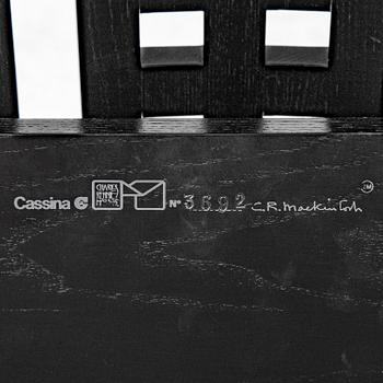 A 'Willow 1' by Charles Rennie Mackintosh for Cassina, designed 1904, produced 1973, No 3692.