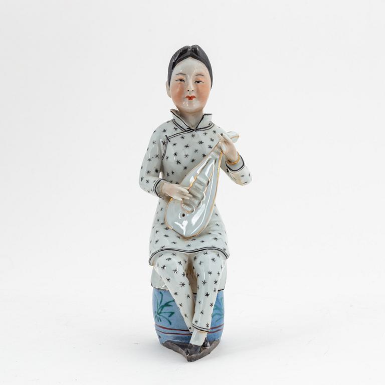 Figurin, porslin, Kina, 1900-tal.