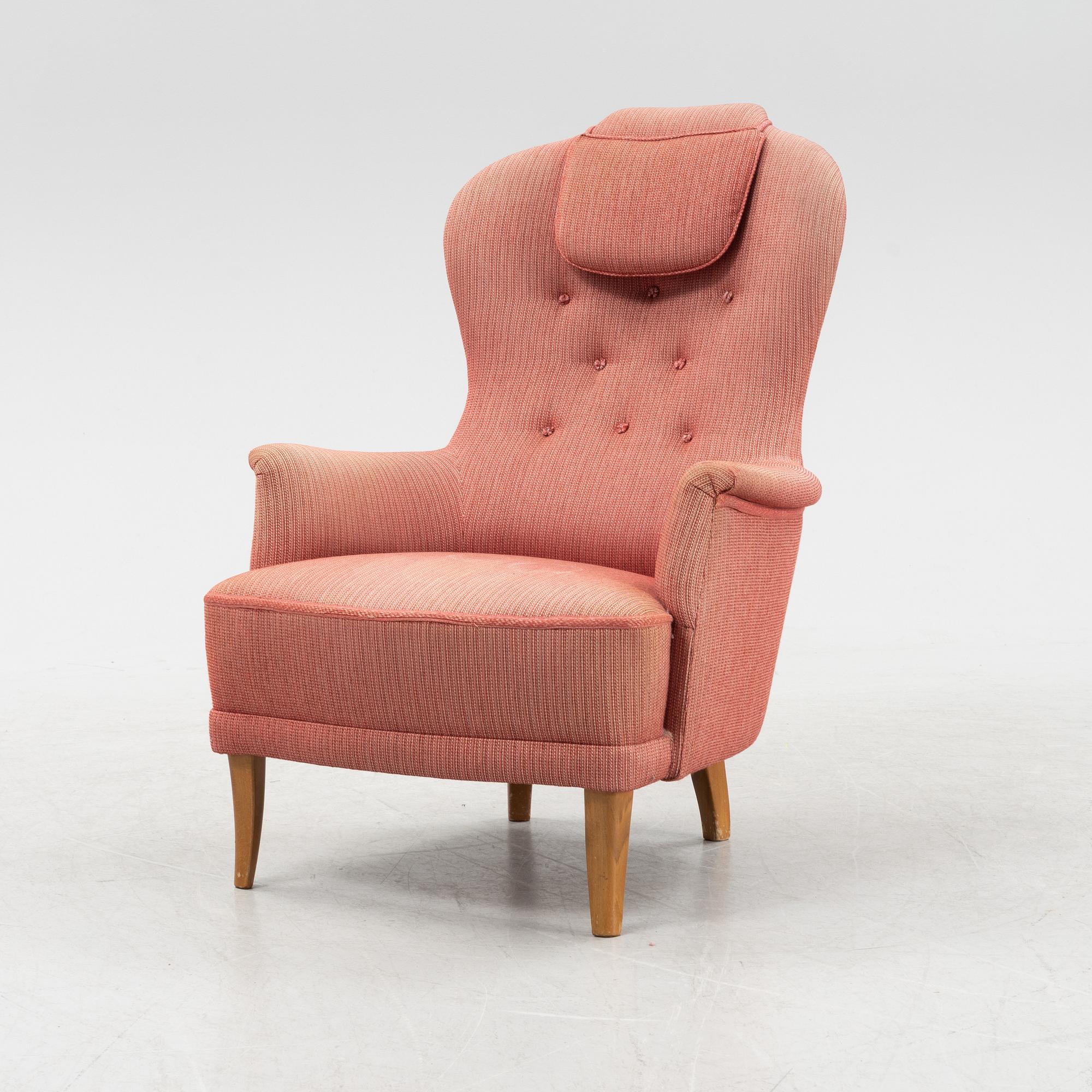 Carl Malmsten, a 'Farmor' easy chair, OH Sjögren, Tranås.