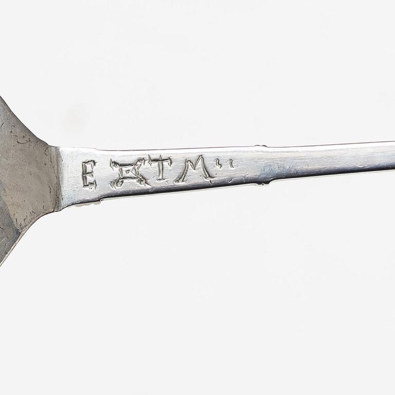 Spoon, silver, probably Scandinavia, 18th century.