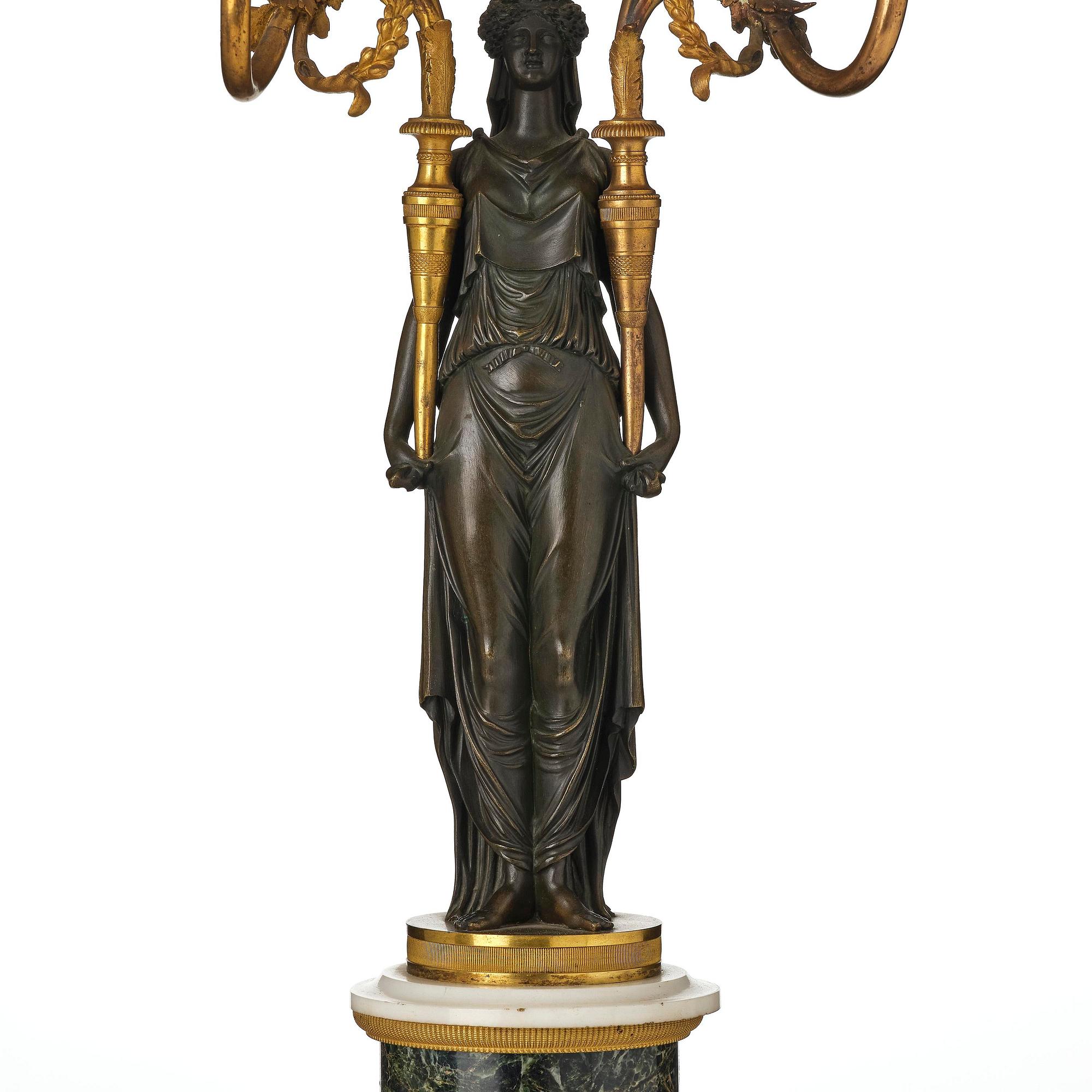Kandelaber, för fyra ljus, Parisarbete, François Rémonds art, 1700-talets slut, Louis XVI.