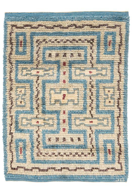 Sigvard Bernadotte, a carpet, knotted pile, ca 184 x 133 cm, signed SB.