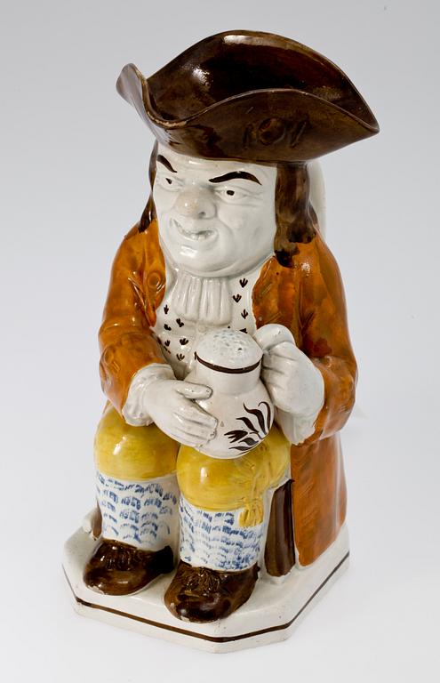 SEJDEL, flintgods, så kallad Toby Jug, 1900-tal.