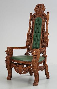 PRAKTKARMSTOL, barockstil, 1900-tal.