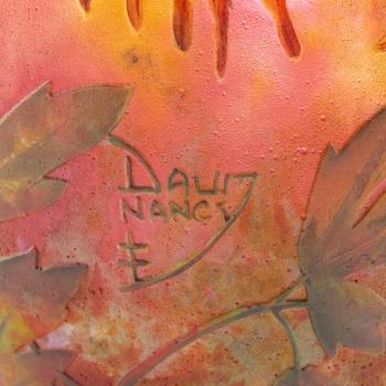 Daum, skål/vas, Nancy Frankrike Art Nouveau omkring 1900.