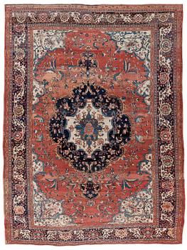 465. An Antique Sarouk carpet, West Persia, c. 353 x 260 cm.