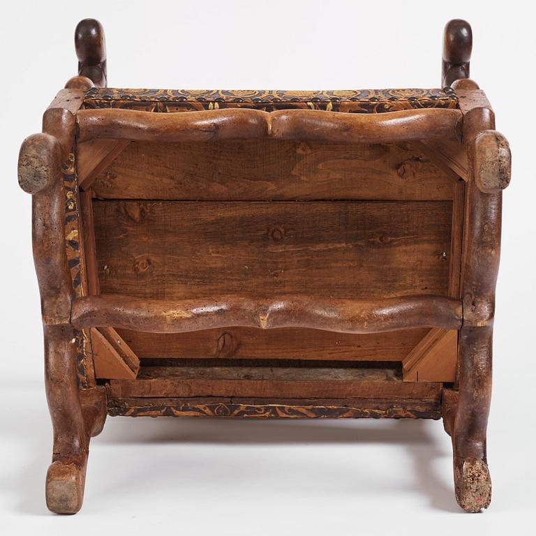 A Baroque armchair, circa 1700.