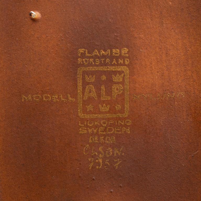 Gunnar Nylund, a stonewear "Flambé" urn with lid, Rörstrand.