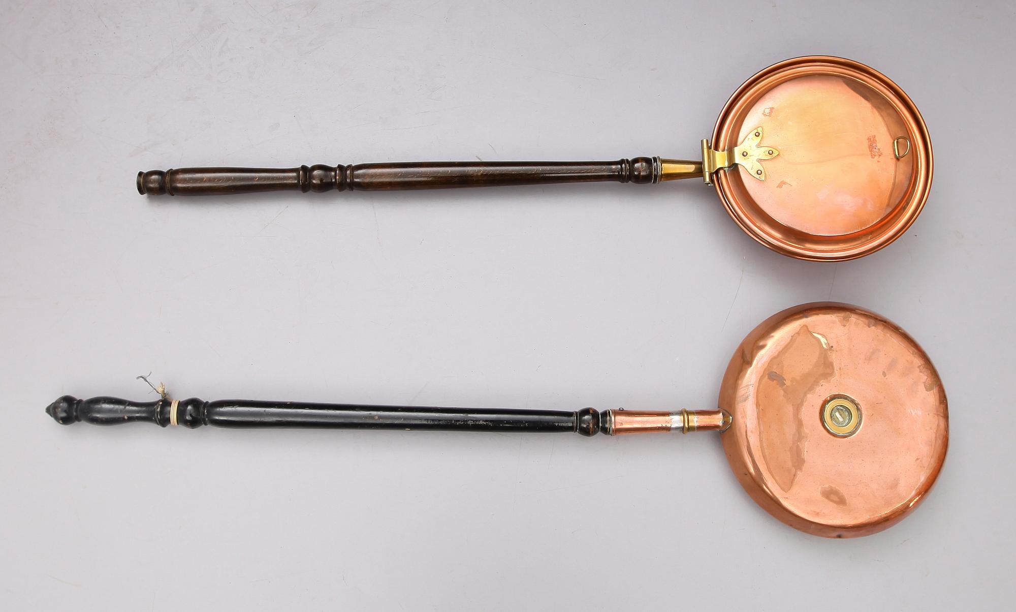 SÄNGVÄRMARE, 2 st, England, 1800-/1900-tal.