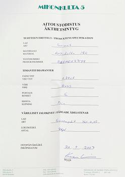 An 18K gold ring, set with emeralds and princess-cut diamonds totalling approx. 0.34 ct. Finnish import hallmarks.