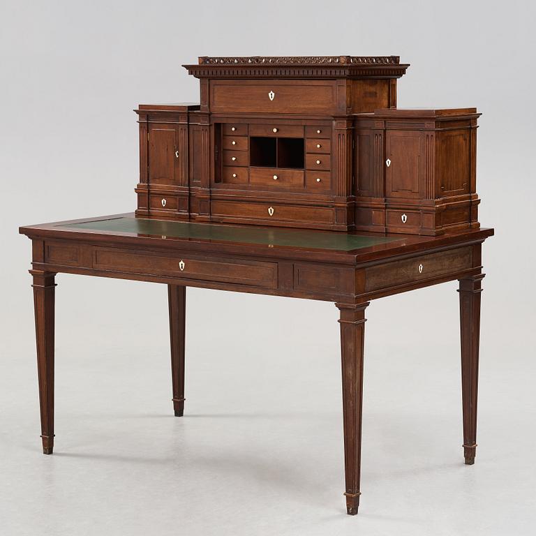 The masterpiece by Niclas Engelstedt master in Stockholm 1800-1818, a late Gustavian writing desk.