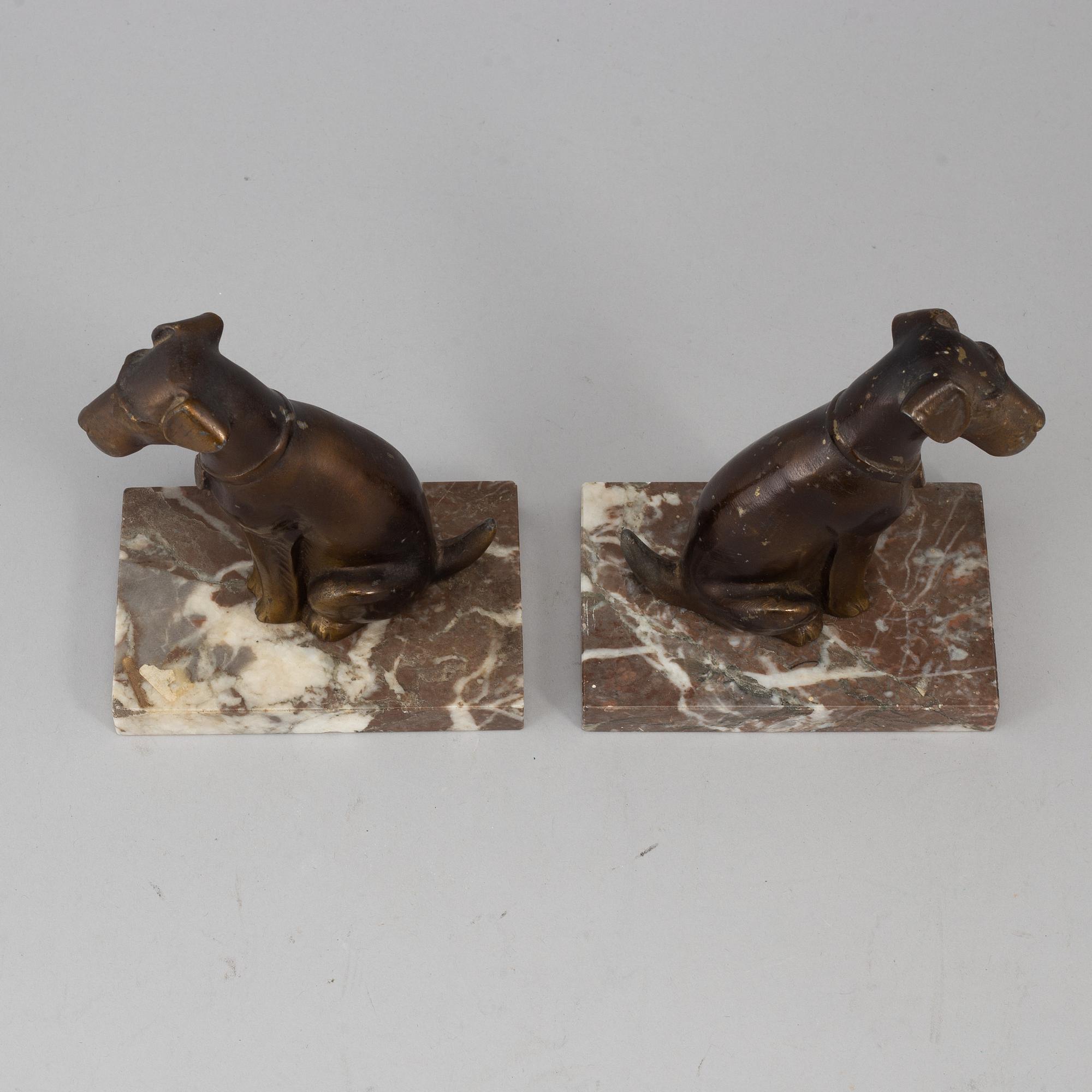 A pair of art déco book ends, 1930s.