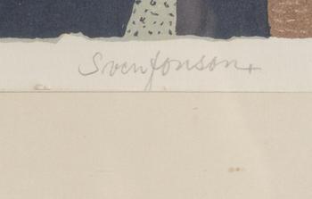 SVEN JONSON, färglitografi, signerad, onumrerad.