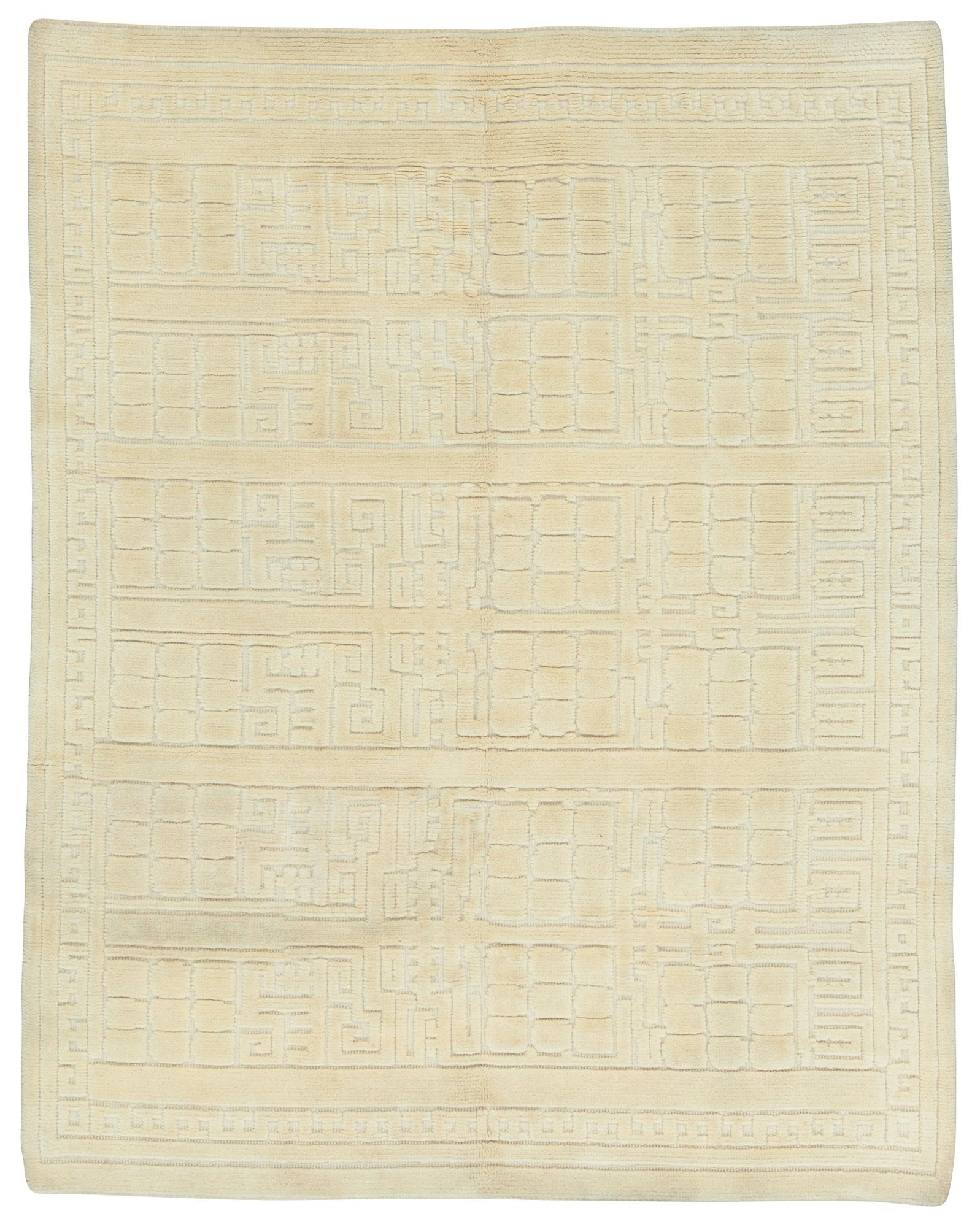 CARPET. Knotted pile in relief. 250,5 x 197 cm. Signed AGDA ÖSTERBERG at the back.