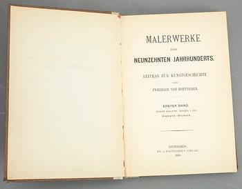BÖCKER, 8 stycken, "Malerwerke des neunzehnten jahrhunderts", av Friedrich von Boetticher.