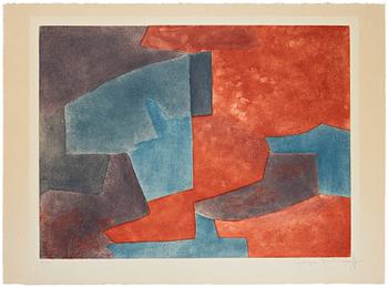 611. Serge Poliakoff, "Composition grise, bleue et rouge".