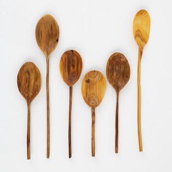 Magnus Ek, a set of six wood spoons for Oaxen Krog.