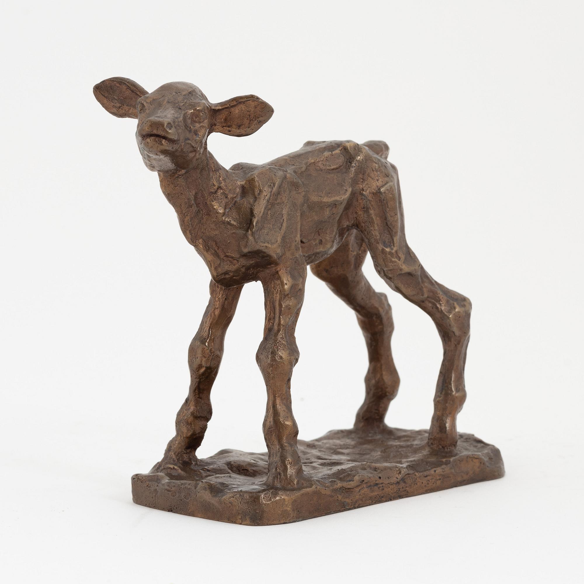 Greta von Braun-Gisenfeld, skulptur, brons, signerad, gjutarstämpel.