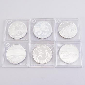 MINNESSMYNT, 16 st, silver, Euro,  2000-tal.