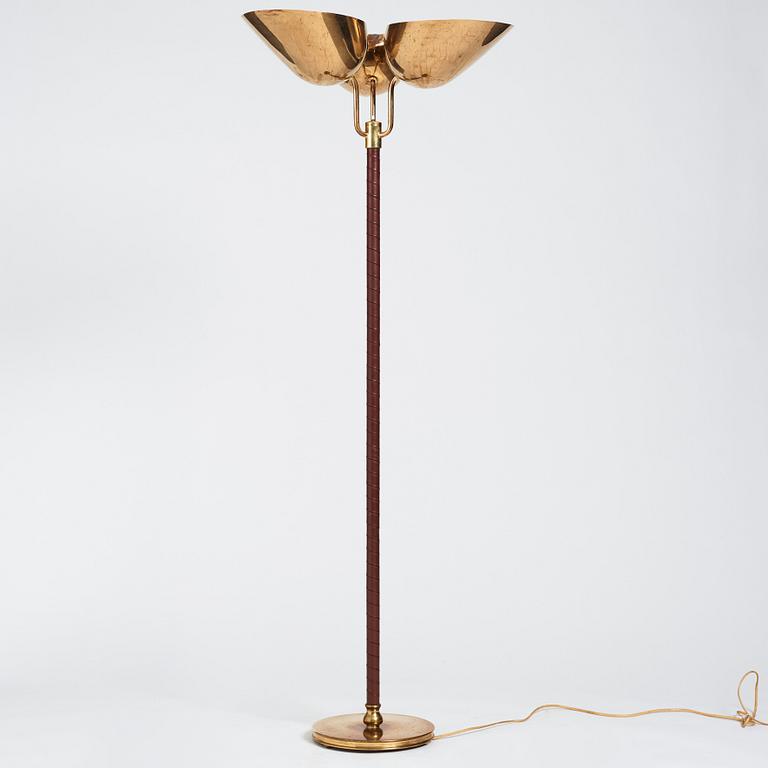 Carl-Axel Acking, a rare model "2645" floor lamp, Bröderna Malmströms metallvarufabrik, Sweden 1940-50s.