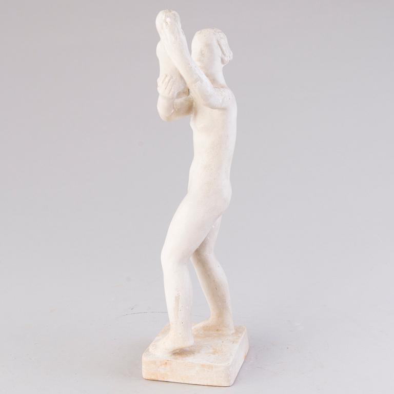 VIKTOR JANSSON, a gypsum sculpture signed Faffan J.