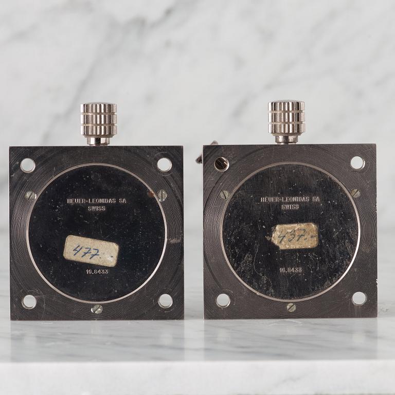 HEUER, Master-Time 8-Days samt Monte-Carlo stoppur, panelur, 57,5 x 57,5 mm,