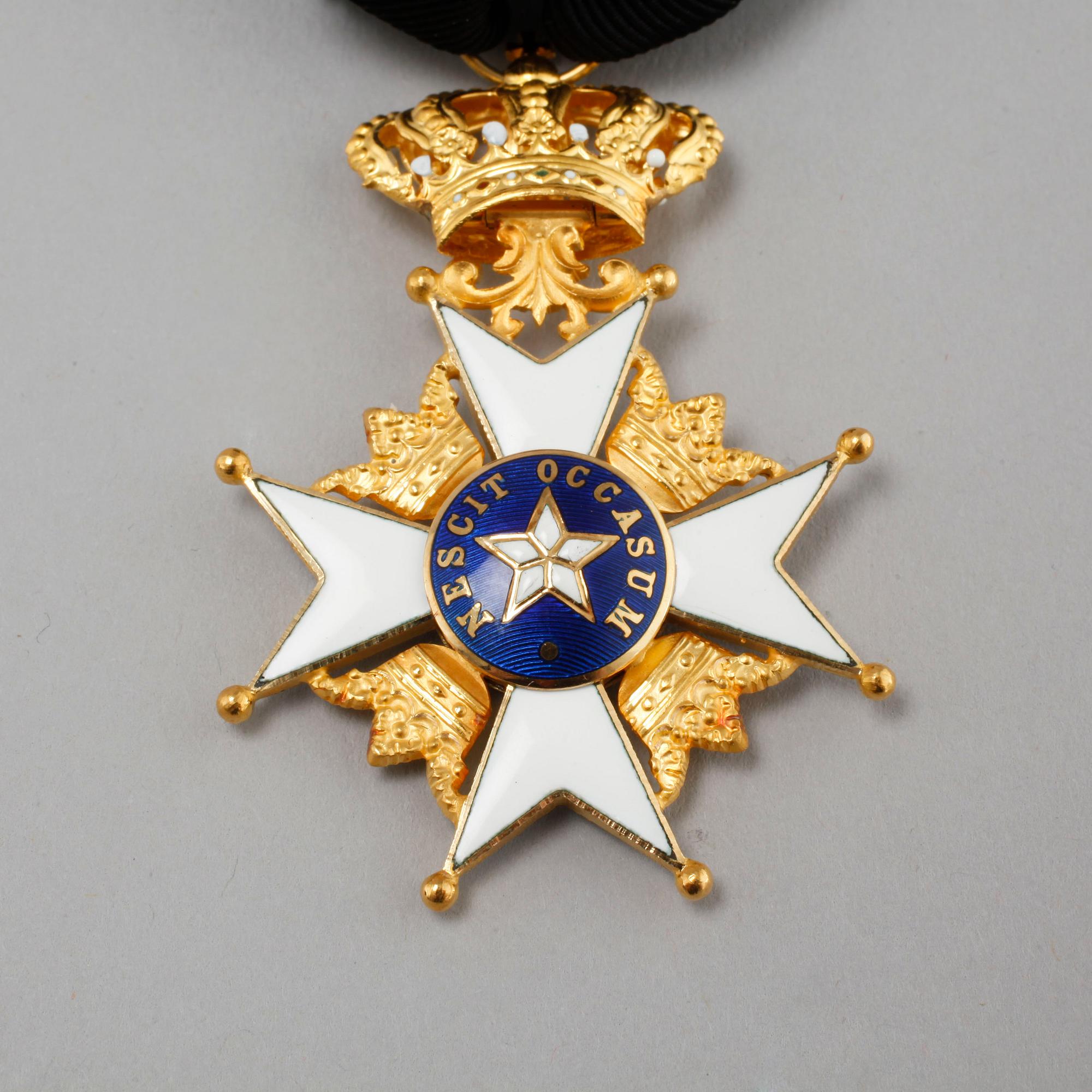 Medal, Order of the Polar Star, 18k gold by C.F Carlman, 1963.