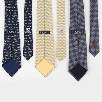 Hermès, ties, 3 pcs.